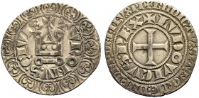 FRANKREICH, SAMMLUNG TOURNOSEN. LOUIS IX, 1226-1270. Gros tournois (1266-1270). +TVRONV.S. CIVIS (N und erstes S mit Punkt in der Mitte) +LVDOVICVS. R...