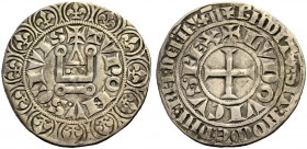 FRANKREICH, SAMMLUNG TOURNOSEN. LOUIS IX, 1226-1270. Gros tournois (1266-1270). +TVRONV.S. CIVIS (N mit Punkt in der Mitte). +LVDOVICVS. REX (S mit Pu...