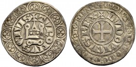 FRANKREICH, SAMMLUNG TOURNOSEN. LOUIS IX, 1226-1270. Gros tournois (1266-1270). +TVRONVSCIVIS (R mit Häkchen am Keil, keinerlei Punkte). +LVDOVICVS. R...