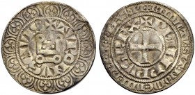 FRANKREICH, SAMMLUNG TOURNOSEN. PHILIPPE IV LE BEL, 1285-1314. Gros tournois à l'O rond. +TVRONVS CIVIS (Punkt in der Mitte des N). +PhILIPPVS REX 2,7...