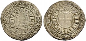 FRANKREICH, SAMMLUNG TOURNOSEN. PHILIPPE IV LE BEL, 1285-1314. Gros tournois à l'O rond. +TVRONVS (Dreieck) CIVIS +PhILIPPVSx REX 3,98 g. +TVRONVSbCIV...