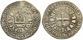 FRANKREICH, SAMMLUNG TOURNOSEN. PHILIPPE IV LE BEL, 1285-1314. Gros tournois à l'O rond. +TVRONVS (Dreieck) CIVIS +PhILIPPVSx REX (L mit 2 Zacken). 3,...