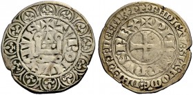 FRANKREICH, SAMMLUNG TOURNOSEN. PHILIPPE IV LE BEL, 1285-1314. Gros tournois à l'O rond. +TVRONVS (Dreieck) CIVIS +PhILIPPVSx REX (L mit 2 Zacken). 3,...