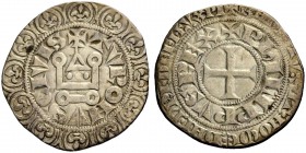 FRANKREICH, SAMMLUNG TOURNOSEN. PHILIPPE IV LE BEL, 1285-1314. Gros tournois à l'O rond. +TVROHVS (Dreieck) CIVIS +PhILIPPVSx REX (L mit 2 Zacken). 3,...
