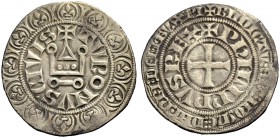 FRANKREICH, SAMMLUNG TOURNOSEN. PHILIPPE IV LE BEL, 1285-1314. Gros tournois à l'O rond. +TVRONVS (Dreieck) CIVIS +PhILIPPVS REX 3,78 g. +TVRONVSbCIVI...