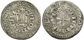 FRANKREICH, SAMMLUNG TOURNOSEN. PHILIPPE IV LE BEL, 1285-1314. Gros tournois à l'O rond. +TVROI/IVS (Dreieck) CIVIS +PhILIPPVS REX 3,70 g. +TVRO2VSbCI...