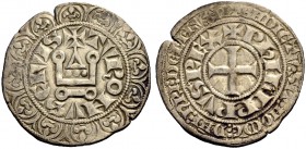 FRANKREICH, SAMMLUNG TOURNOSEN. PHILIPPE IV LE BEL, 1285-1314. Gros tournois à l'O rond. +TVRONVS (Dreieck) CIVIS +PhILIPPVSx REX (L mit 2 Zacken). 4,...