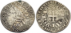 FRANKREICH, SAMMLUNG TOURNOSEN. PHILIPPE IV LE BEL, 1285-1314. Gros tournois à l'O rond. +TVROI/IVS CIVIS (Punkt über dem zweiten V); Punkt rechts neb...