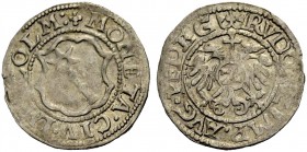 FRANKREICH. ELSASS, COLMAR. Halbbatzen, um 1602-1612, mit Titel Rudolf II. Stadtschild. Rv. Gekrönter Doppeladler. Slg. Voltz 27 var., EL 81 var. Teil...