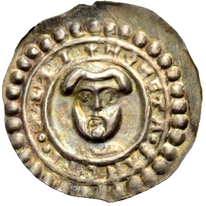 SCHWEIZ. ST. GALLEN, ABTEI. ULRICH IV., 1167-1199. Pfennig um 1180-1190. Tonsuri...
