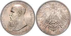 Sachsen/-Meiningen. Georg II. 1866-1914. 3 Mark 1915,  Georgs Tod. Jaeger&nbsp;155. .