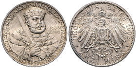 Sachsen/-Weimar-Eisenach. Wilhelm Ernst 1901-1918. 2 Mark 1908,  Universität Jena. Jaeger&nbsp;160. .