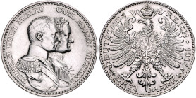 Sachsen/-Weimar-Eisenach. Wilhelm Ernst 1901-1918. 3 Mark 1915,  Jahrhundertfeier. Jaeger&nbsp;163. .
