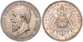 Schaumburg/-Lippe. Georg 1893-1911. 3 Mark 1911,  Georgs Tod. Jaeger&nbsp;166. .
