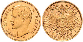 Bayern. Otto 1886-1913. 10 Mark 1909 D. Jaeger&nbsp;201. .