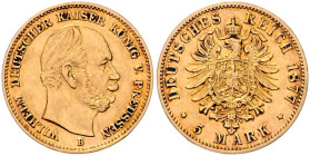Preussen. Wilhelm I. 1871-1888. 5 Mark 1877 B. Jaeger&nbsp;244. .