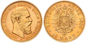 Preussen. Friedrich III. 1888. 10 Mark 1888 A. Jaeger&nbsp;247. .