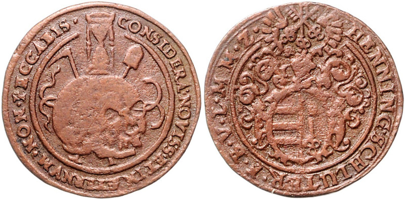 Orte. 
Zellerfeld/Harz. Rechenpfennig o.J., Henning Schlüter (Münzmeister 1625-...