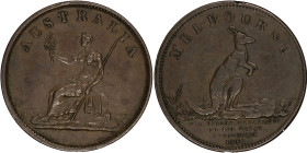 Australia. Melbourne CU Halfpenny Token. 1851.