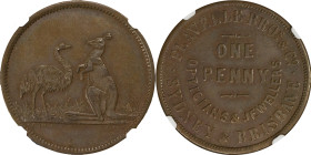Australia, Sydney & Brisbane. Flavelle Bros. & Co. CU Penny Token. 1857.