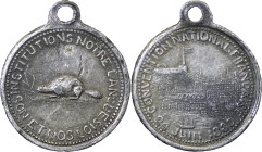 Canada. French National Convention Æ plated medal. 1880.