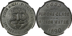 Canada, Quebec. St. Leon Mineral Water Company Ltd Alu 1 Glass of water token. 1890.