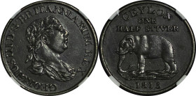 Ceylon, British Colonial. George III CU ½ Stiver. 1815.
