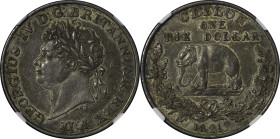 Ceylon, British Colonial. George IV AR Rixdollar. 1821.