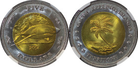 COCOS KEELING ISLANDS, Australia. Fantasy Isuue Bi Metal $5. 2004.
