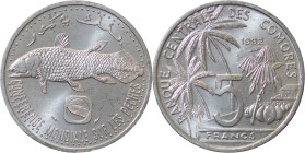 Comoros, Islands of. World Fishery Conference ALU 5 Francs. 1992.