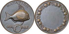 France. Art Deco Æ Diving Award. Circa 1924.