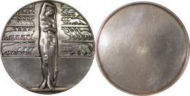 France. La Mode, Art Deco AG Medallion. 1932.