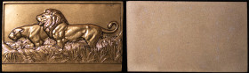 France. Mauruce Thenot Æ Plaque "Lions". 1936.