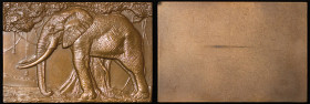 France. Mauruce Thenot Æ Plaque "Elephant". 1936.
