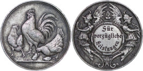 Germany, "For Excellent Performance" by Cockrel Breeder WM Medal. Circa 1925-1940.