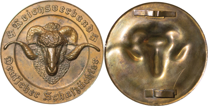 Germany. Third Reich Æ Medallion for Sheep Farmers. 1933-1945. Swazsticker, REIC...