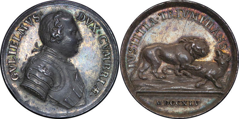 Great Britain. Carlisle Recaptured AR Medal. 1745. GVLIELMVS ∙ DVX ∙ CVMBRIÆ ∙ b...