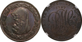 GREAT BRITAIN, Wales. Anglesey Paris Mines CU Penny Token. 1787.