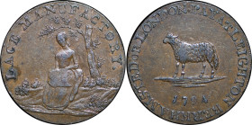 Great Britain. Leighton Buzzard CU Halfpenny Token. 1794.