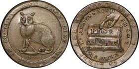 Great Britain, Middlesex CU Farthing token. 1796.