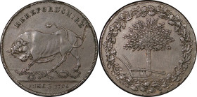 Great Britain, Herefordshire. Hereford Bull CU Penny Token. 1796.