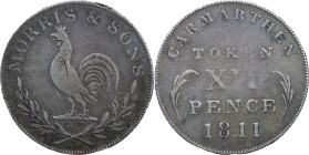 Wales, Camarthen AR Shilling Token. 1811.