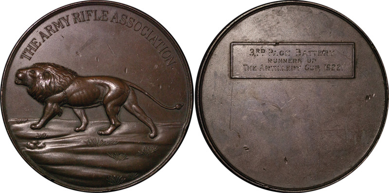 Great Britain. The Army Rifle Association Æ Medallion. 1922. THE ARMY RIFLE ASSO...