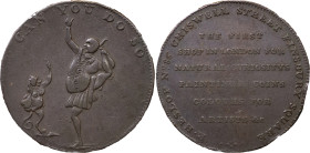 Great Britain. R. Heslop CU Halfpenny Token. 1790-1800.