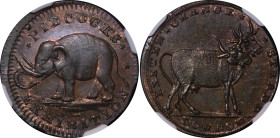 Great Britain.Middlesex Pidcocks CU Farthing token. 1795-98.