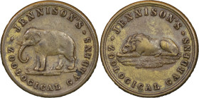 Great Britain, Manchester. Jennisons Zoological Gardens BR Token. 1895-1919.