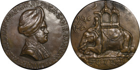 India. Rajah of Kapurthala Æ Medallion. By Lilian Vereker-Hamilton. 1889.