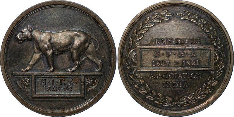 India. National Rifle Association silver award by J. Pinches. 1887-1921. Bengal ...