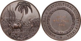 India. Colonial British Æ Horticultural & Agricultural Prize Medallion. 1930.