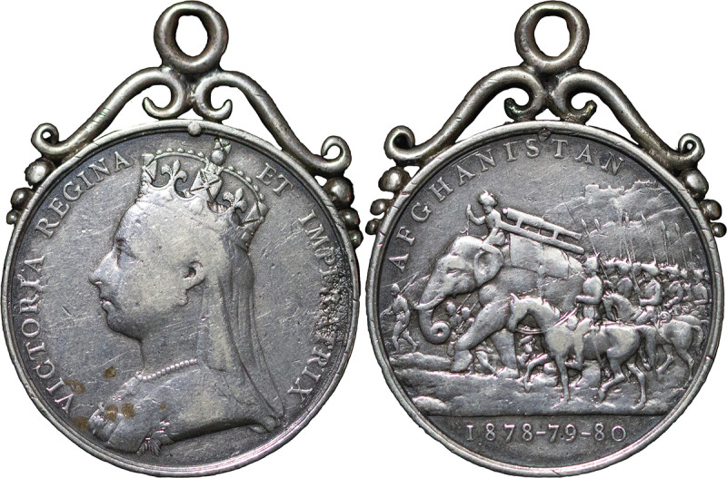 British Colonial India. Victoria AG Afghanistan Medal. 1878-1880. VICTORIA REGIN...
